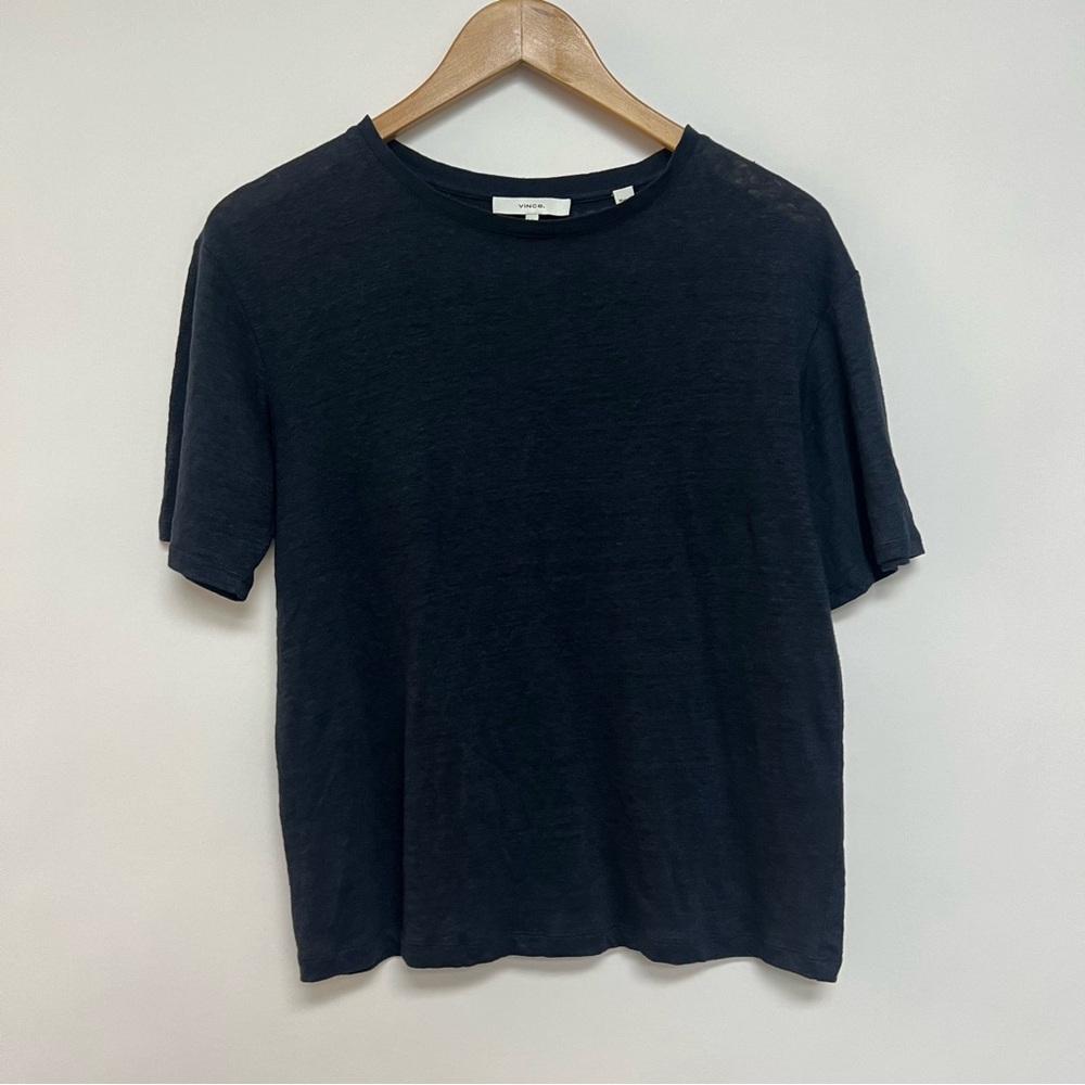 Vince Navy Short Sleeve Tee